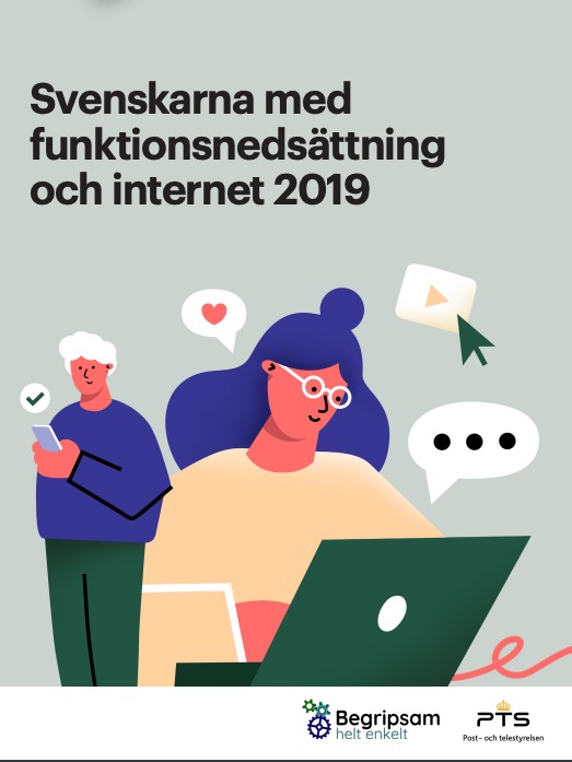 Svenskarna med funktionsnedsättning och internet. Illustration